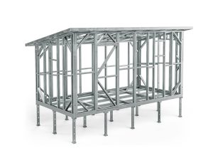 Bazinis sandėliukas su grindimis ir poliais – HEKO/M